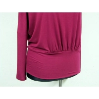 Bluzka Bonie z marszczeniem tuszującym brzuszek - bordowa